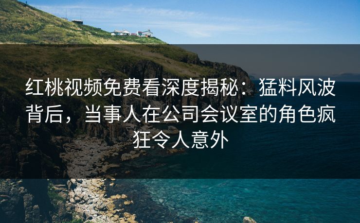 红桃视频免费看深度揭秘：猛料风波背后，当事人在公司会议室的角色疯狂令人意外