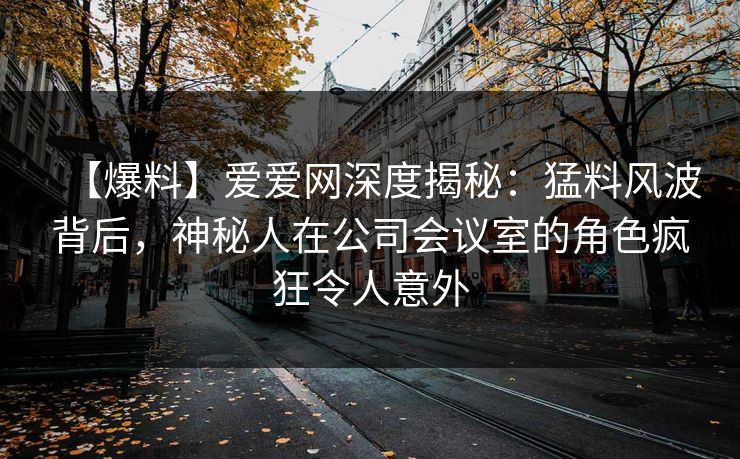 【爆料】爱爱网深度揭秘：猛料风波背后，神秘人在公司会议室的角色疯狂令人意外